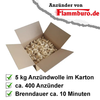 5 kg Ökologische Anzündwolle